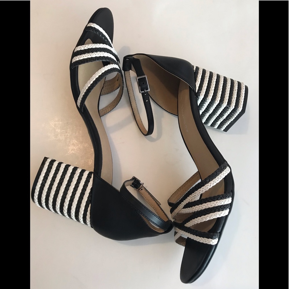 CL BY LAUNDRY JUMPOFF BRAIDED BLACK/WHITE SANDALS - Picture 3 of 8